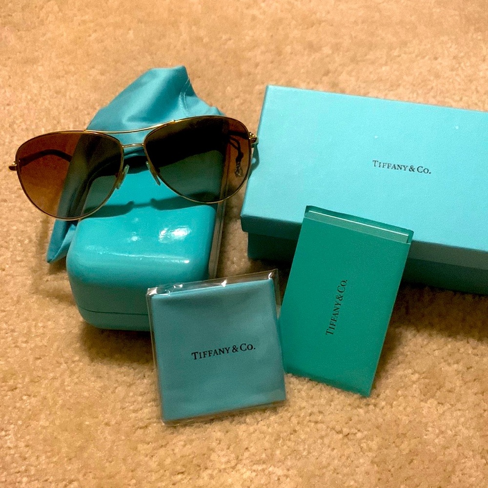 Tiffany gold tone sunglasses- new